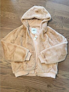 Aerie fuzzy full zip jacket